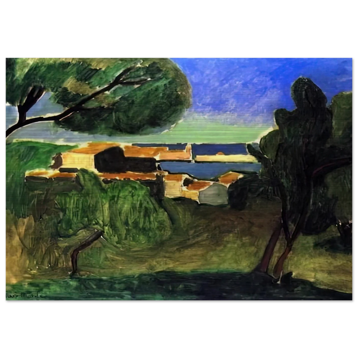 LANDSCAPE AT COLLIOURE III 1907 - Henri Matisse Brushed Aluminum Print - 70x100 cm / 28x40 inches | Henri Matisse Aluminum Print | Henri Matisse Prints