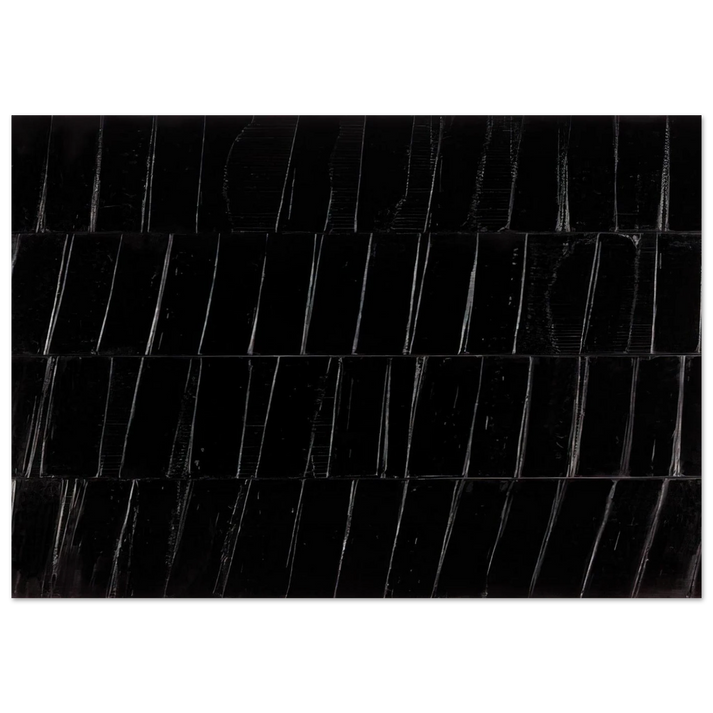 Peinture 324 x 362 cm, 1985 Polyptyque C - 1985 - Pierre Soulages Brushed Aluminum Print - 70x100 cm / 28x40 inches | Pierre Soulages Aluminum Print | Pierre Soulages Prints