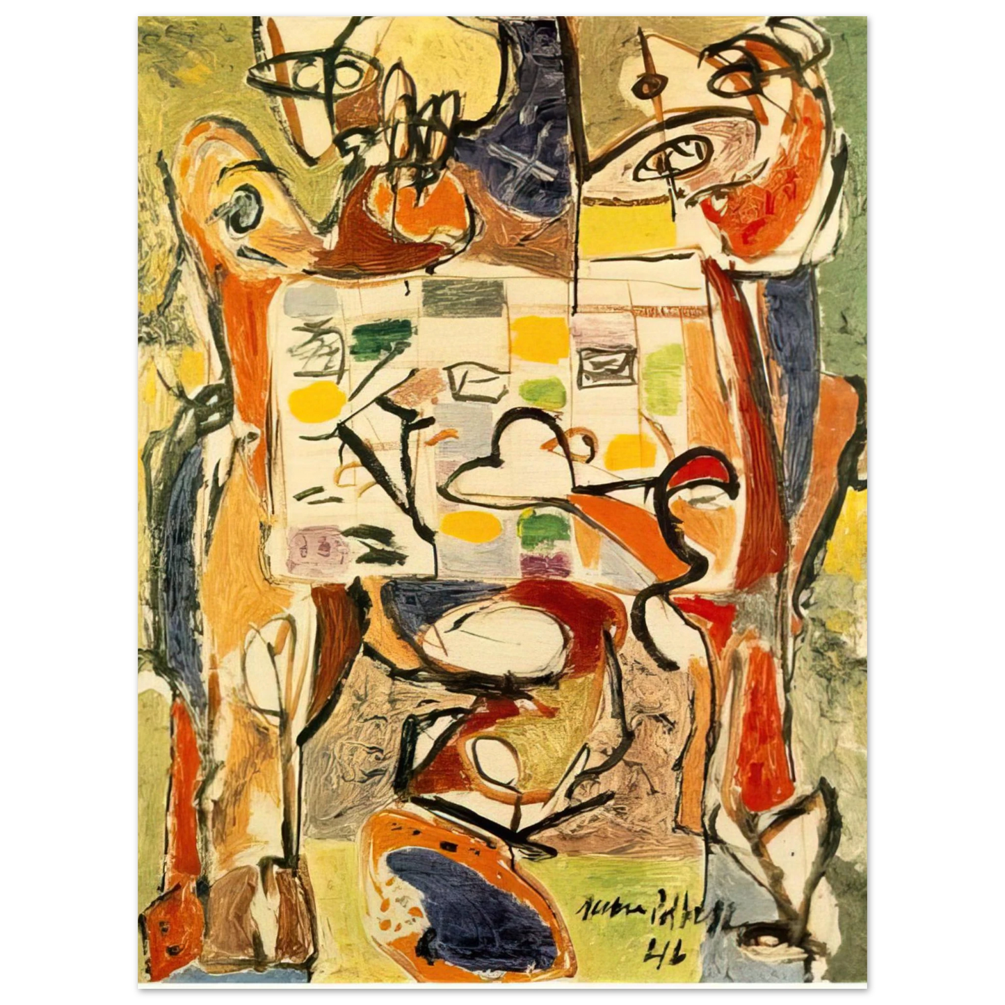 Jackson Pollock - THE TEA CUP 75x100 cm / 30x40inches Fine Art Poster