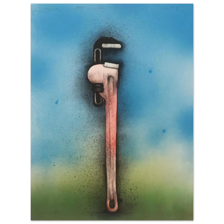 Jim Dine - BIG RED WRENCH IN A LANDSCAPE 1973 75x100 cm / 30x40inches Fine Art Poster