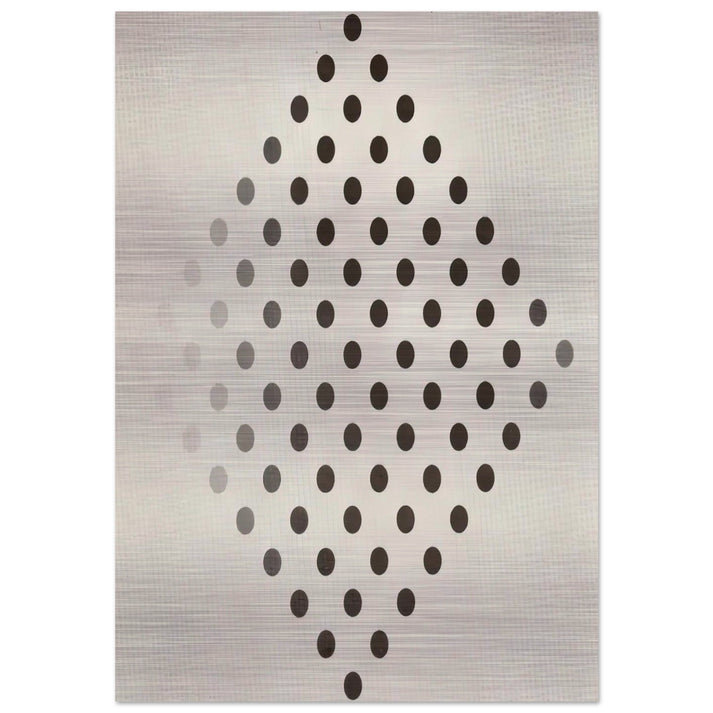 BLACK TO WHITE DISKS 1952 - Bridget Riley Brushed Aluminum Print - 70x100 cm / 28x40 inches | Bridget Riley Aluminum Print | Bridget Riley Prints