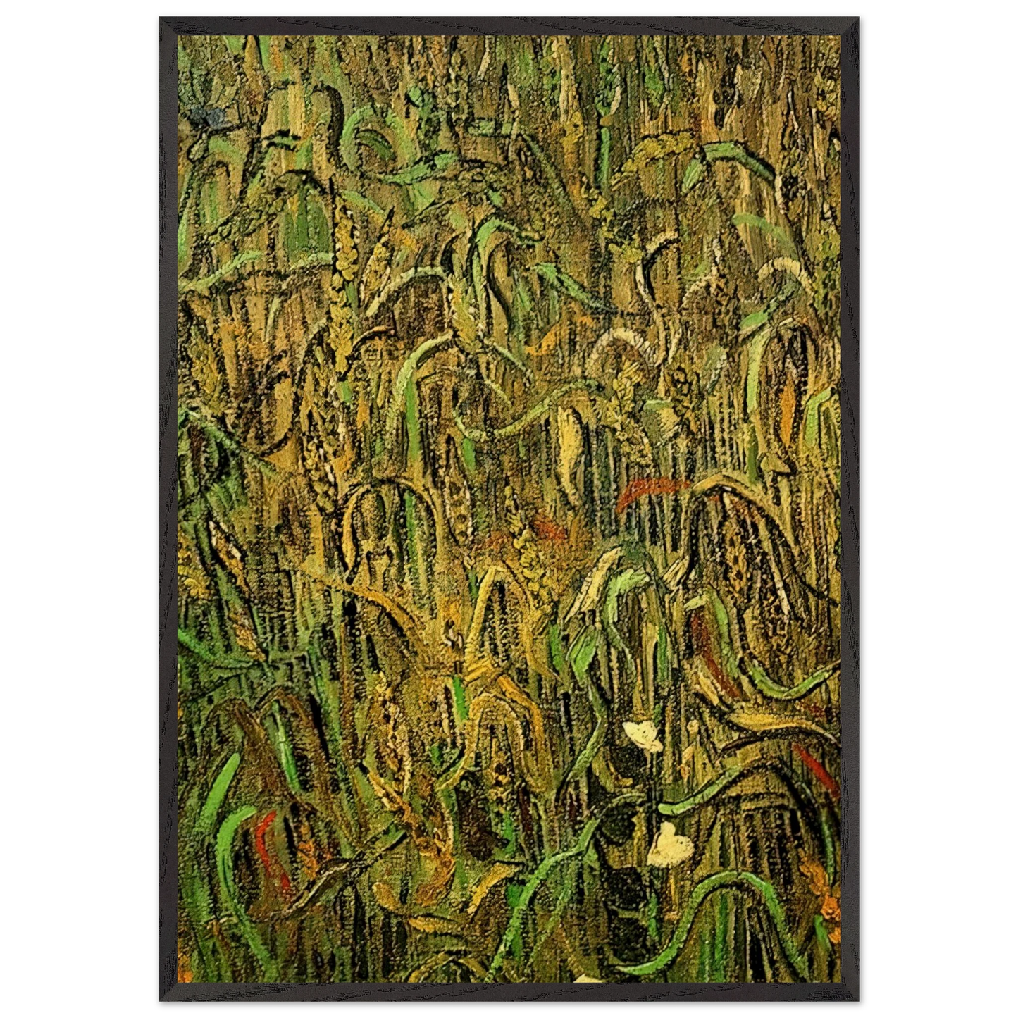 Ears of Wheat - Vincent van Gogh 70x100 cm / 28x40 inches Framed Art Print – Black Wooden Frame