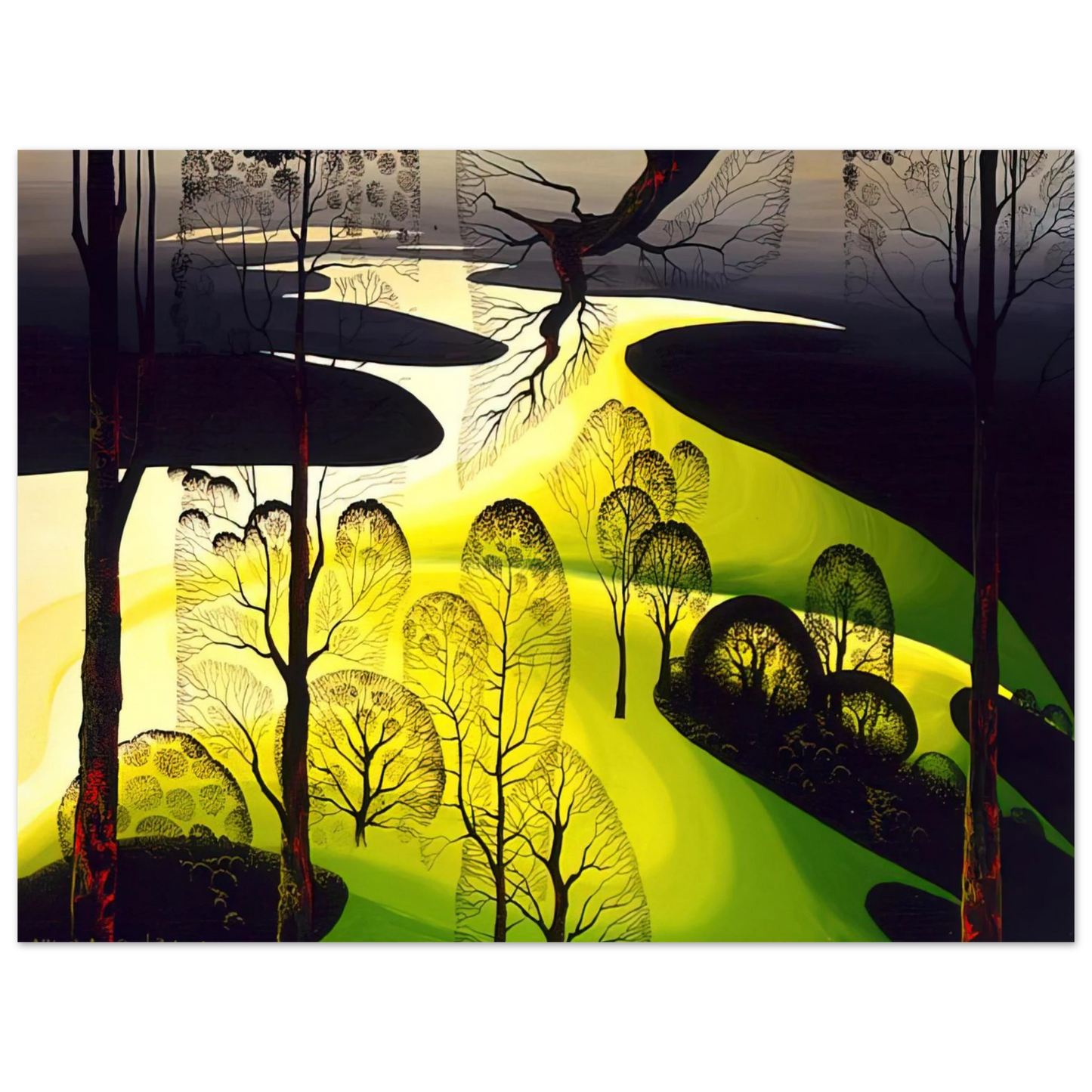 Eyvind Earle - Early Spring 75x100 cm / 30x40inches Fine Art Poster
