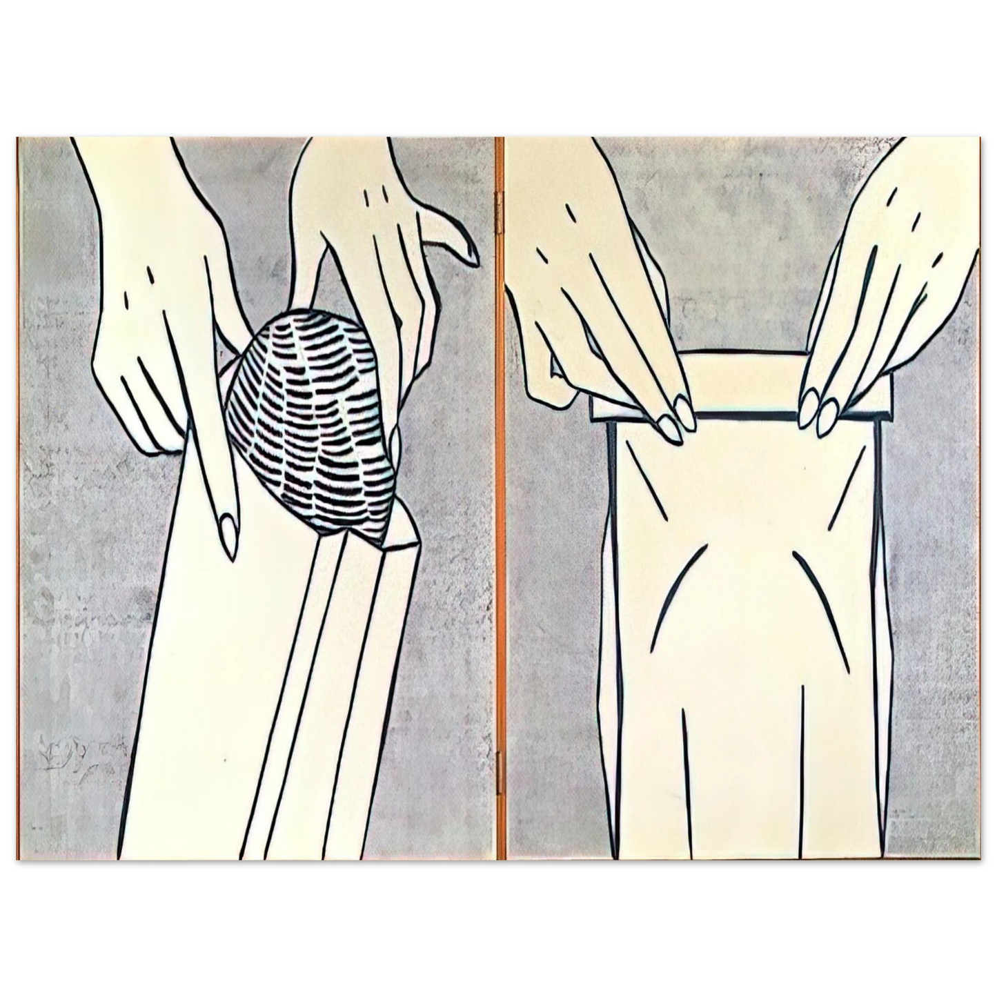 Roy Lichtenstein - BREAD IN BAG 1961 75x100 cm / 30x40inches Fine Art Poster