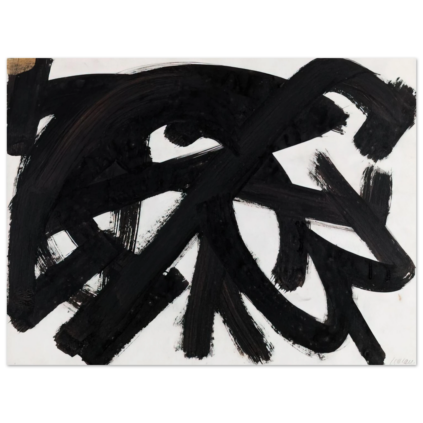 Pierre Soulages - Brou de noix sur papier 48 x 62,5 cm, 1946 - 1946 75x100 cm / 30x40inches Fine Art Poster