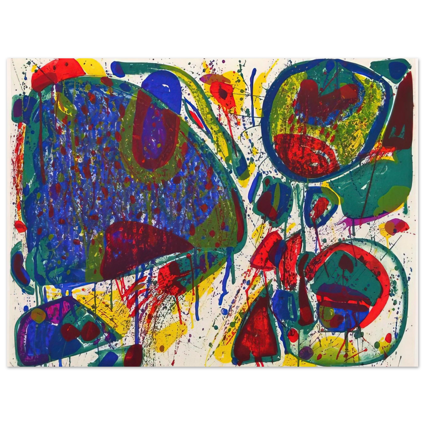 Sam Francis - Variant III from Bright Jade Ghost 75x100 cm / 30x40inches Fine Art Poster