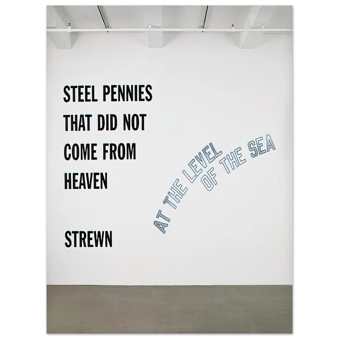 Lawrence Weiner - Steel Pennies That... - 2008 75x100 cm / 30x40inches Fine Art Poster