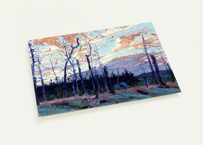 BURNT LAND AT SUNSET 1915 By Tom Thomson Pack of 10 Post Cards | Tom Thomson Post Cards | A6 (10.5 x 14.8 cm) - 4.1 x 5.8 inches