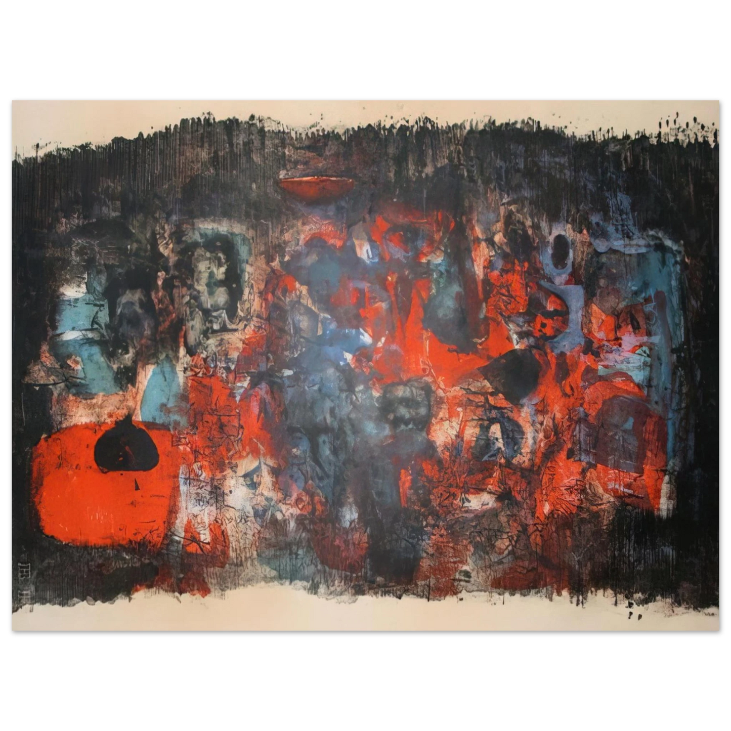 Zao Wou-Ki - UNTITLED 1956 75x100 cm / 30x40inches Fine Art Poster
