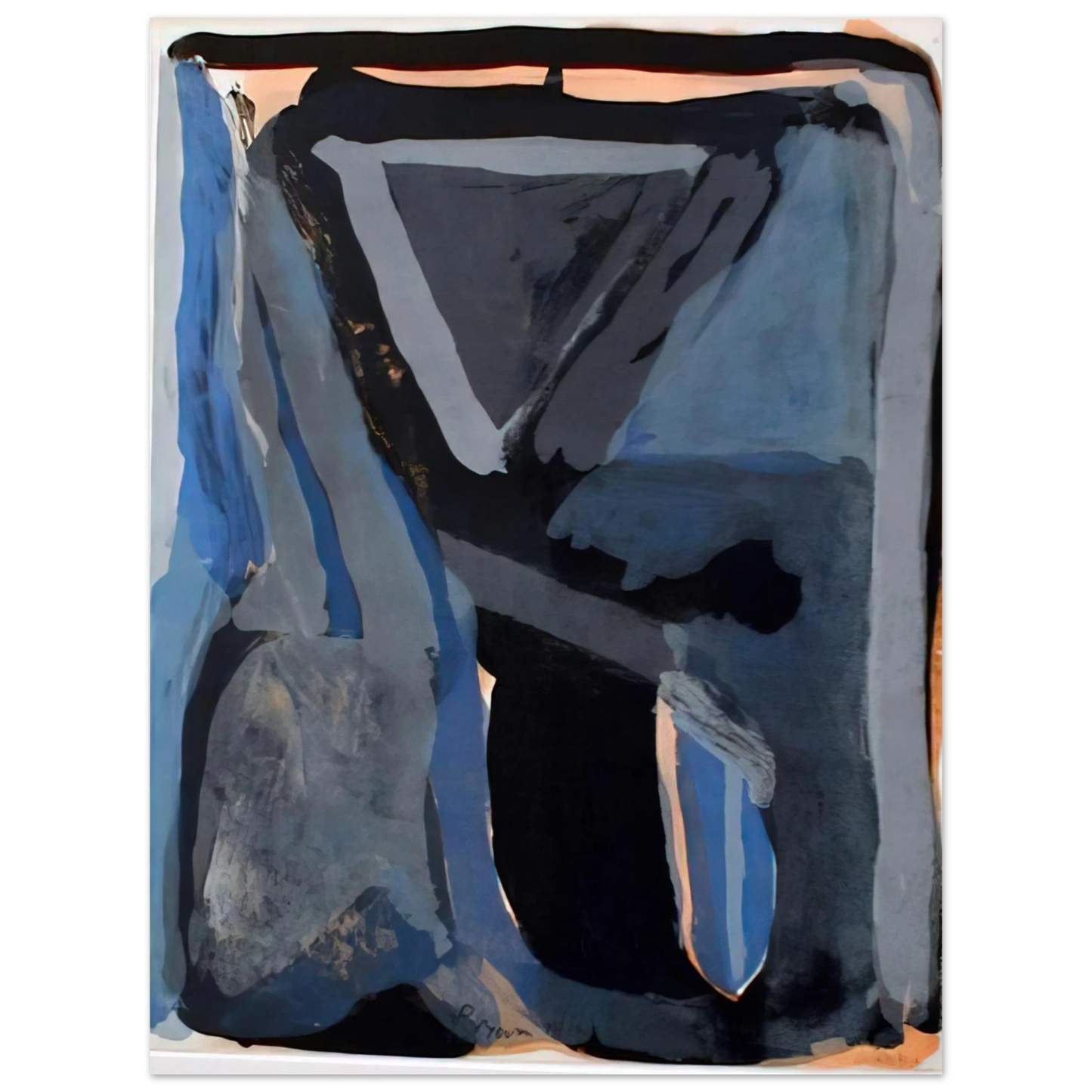 Bram van Velde - L'Unique II - 1973 75x100 cm / 30x40inches Fine Art Poster