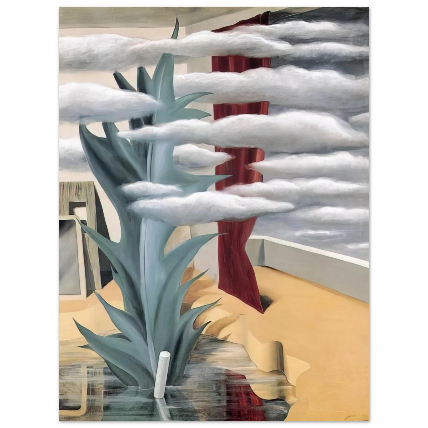 Rene Magritte - AFTER THE WATER THE CLOUDS 1926 75x100 cm / 30x40inches Fine Art Poster