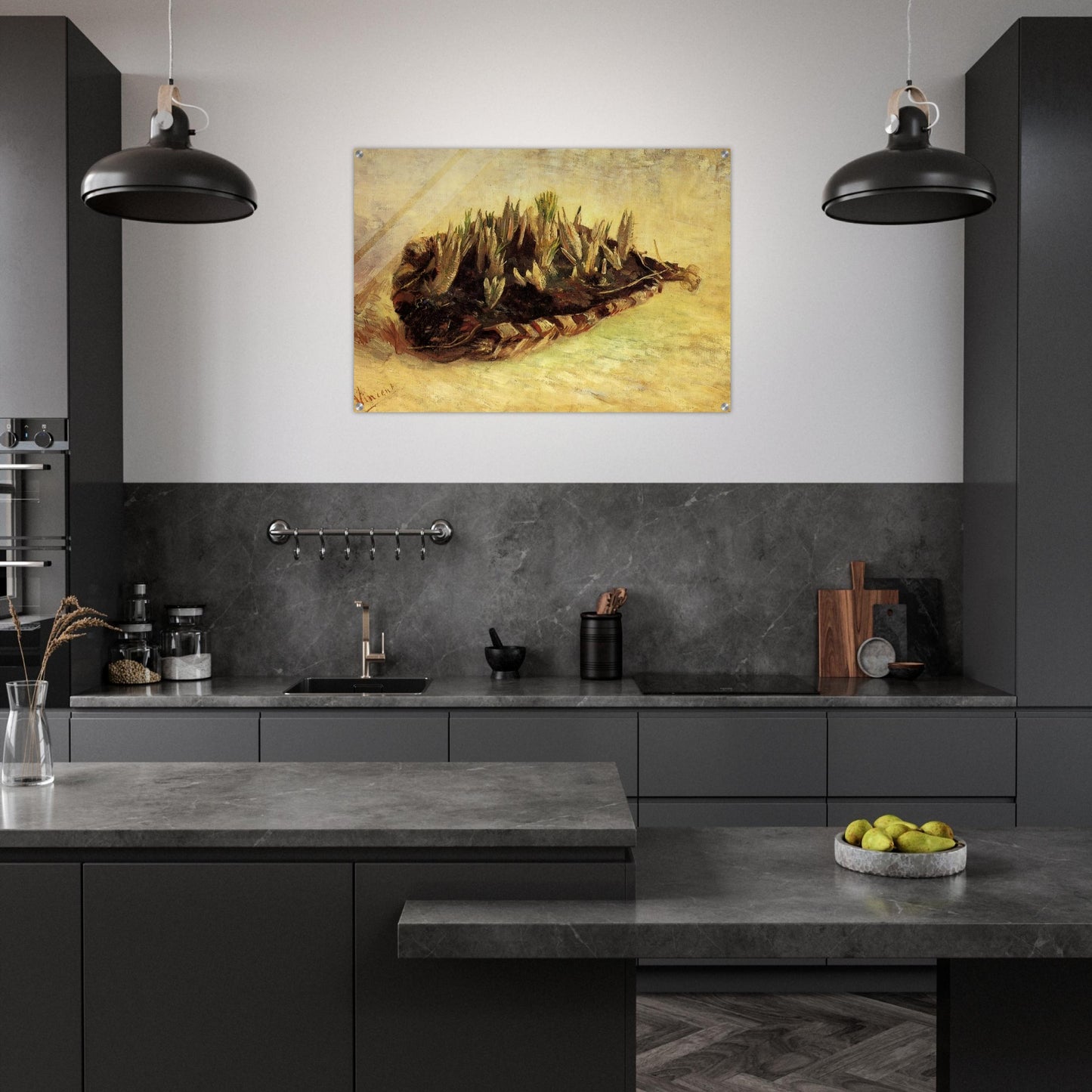 Still Life with a Basket of Crocuses - Vincent van Gogh Acrylic Print - 70x100 cm / 28x40″ inches
