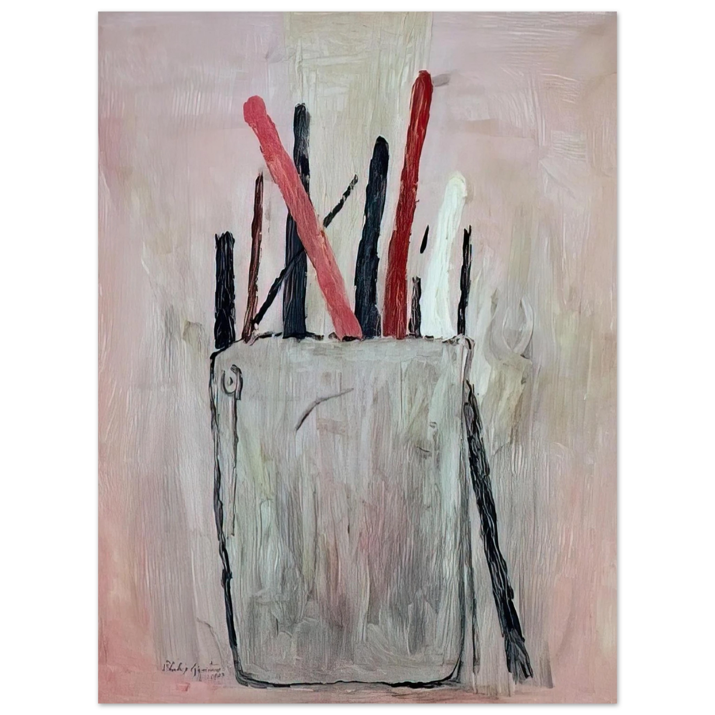Philip Guston - BRUSHES 1969 75x100 cm / 30x40inches Fine Art Poster
