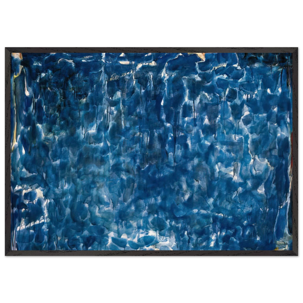 Untitled SFP53-31 - Sam Francis 70x100 cm / 28x40 inches Framed Art Print – Black Wooden Frame