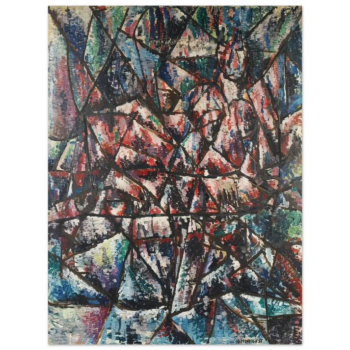 Robert Goodnough - Two Seated Figures - 1955 75x100 cm / 30x40inches Fine Art Poster