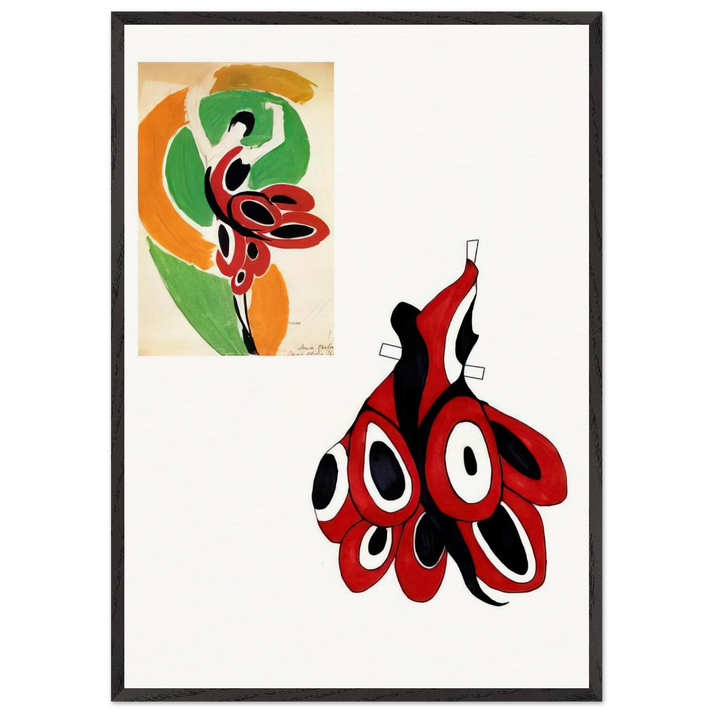 FASHION ILLUSTRATION 6 - Sonia Delaunay 70x100 cm / 28x40 inches Framed Art Print – Black Wooden Frame