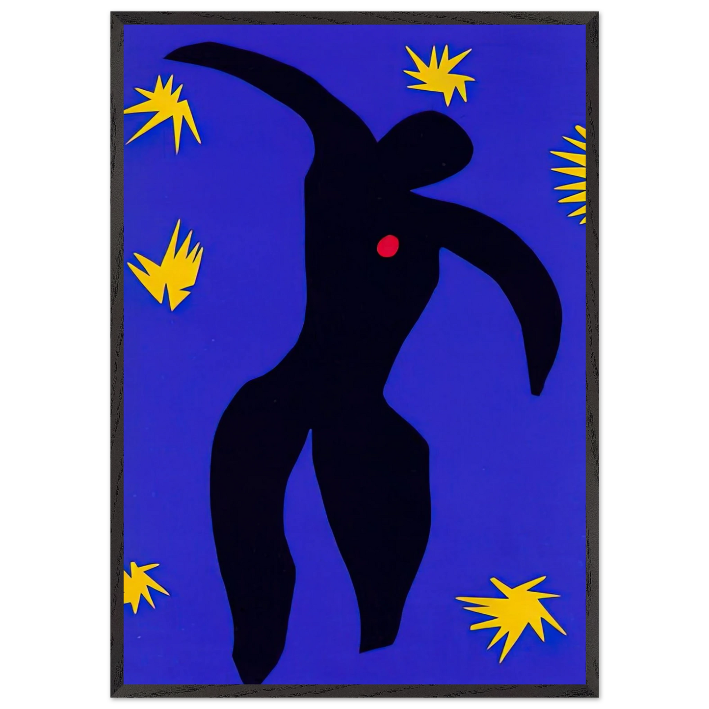ICARUS 1944 - Henri Matisse 70x100 cm / 28x40 inches Framed Art Print – Black Wooden Frame