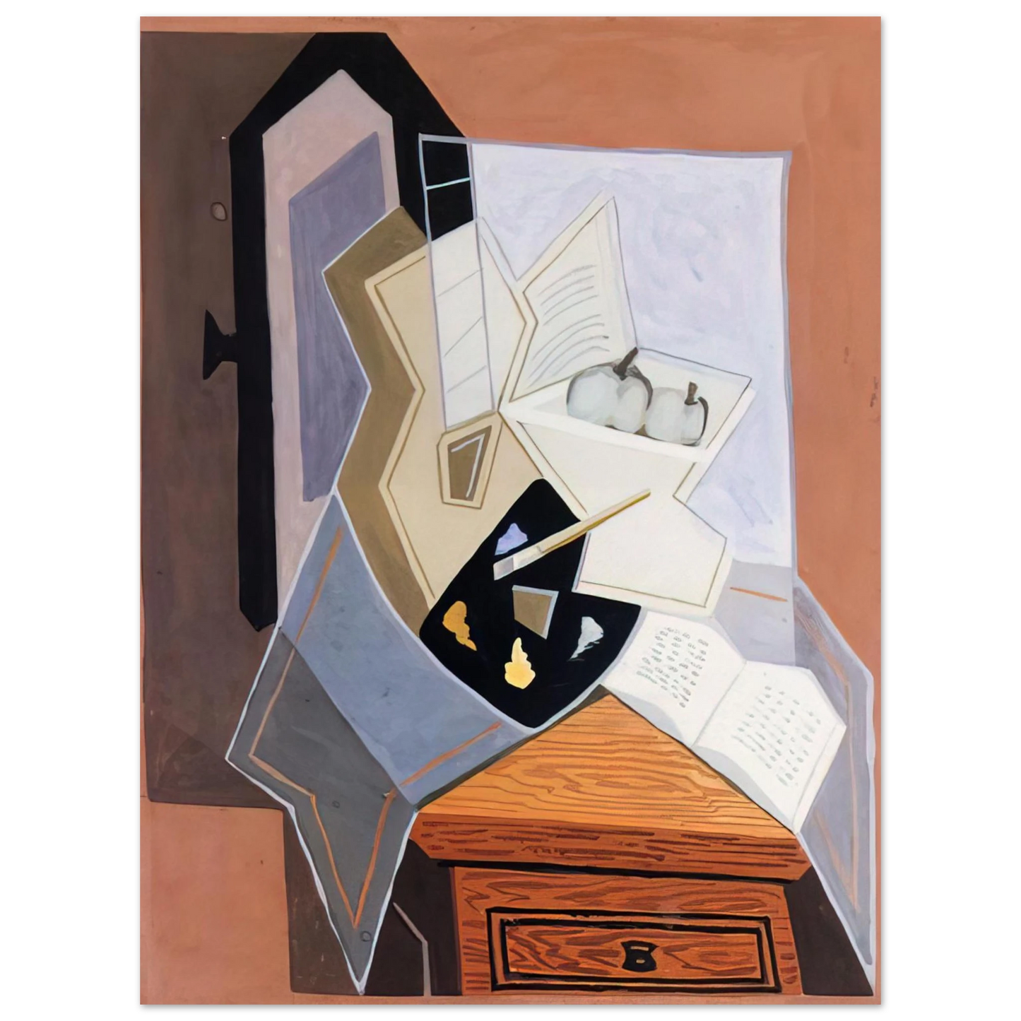 Juan Gris - STILL LIFE AT THE OPEN WINDOWQ 1925 75x100 cm / 30x40inches Fine Art Poster