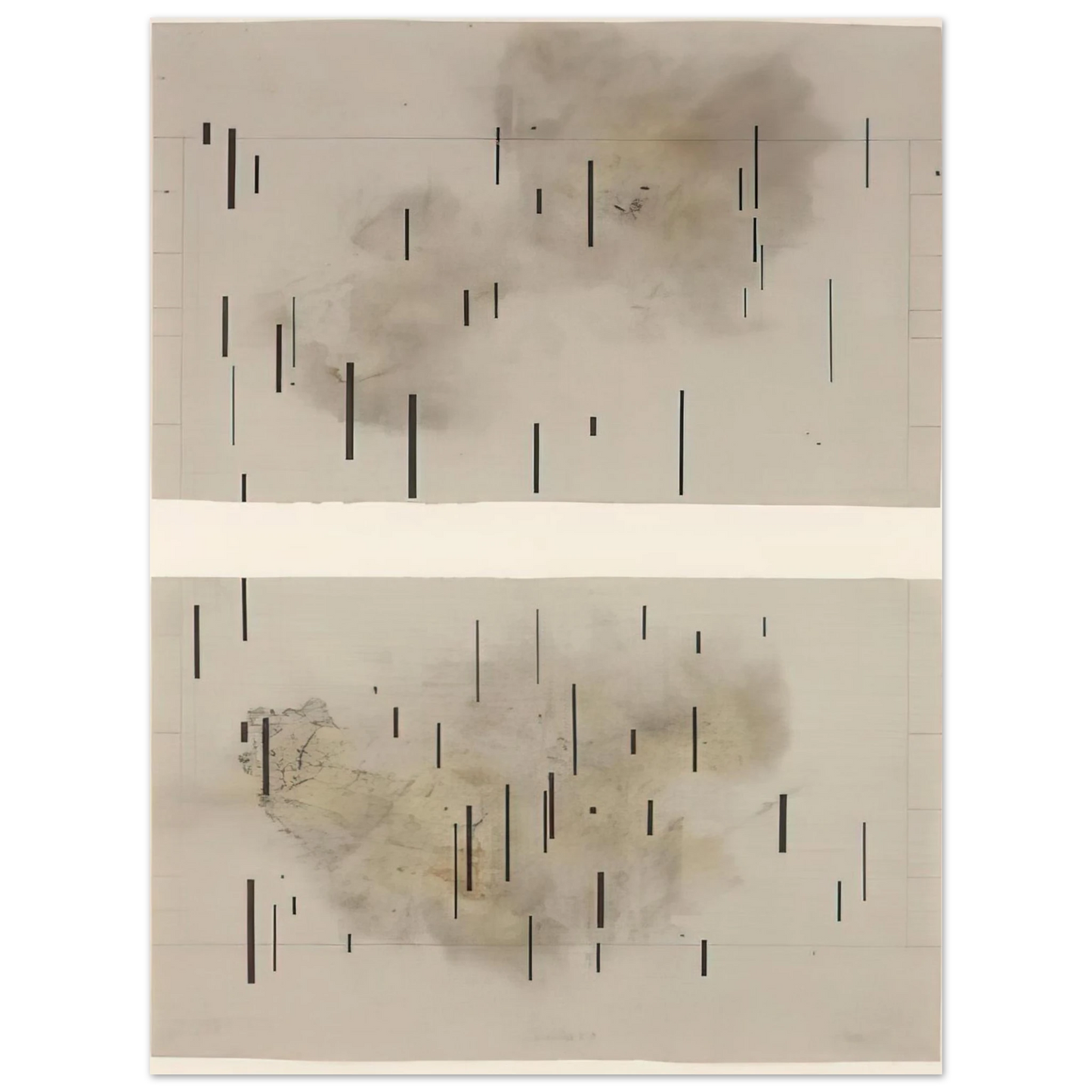 John Cage - Global Village 37-48 Diptych - 1989 75x100 cm / 30x40inches Fine Art Poster