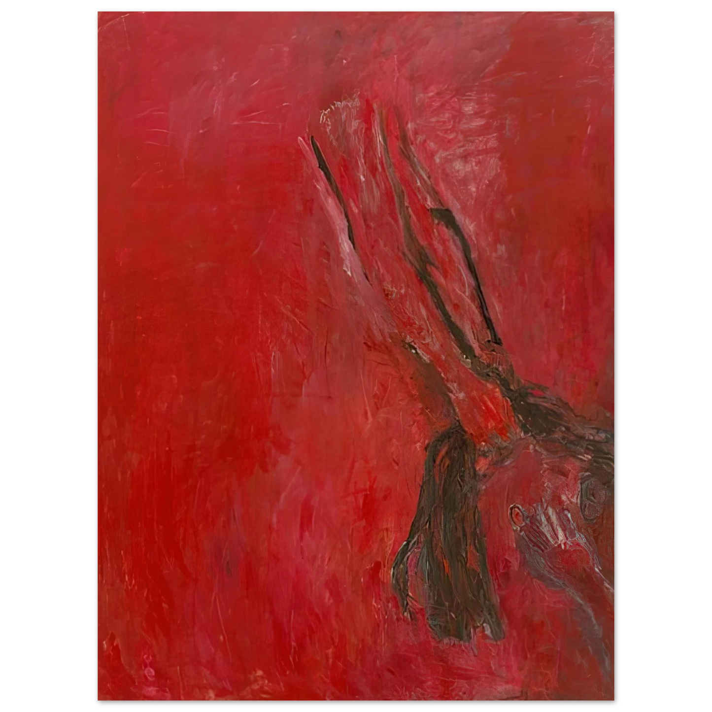 Susan Rothenberg - MAGGIE S PONYTAIL 1993 75x100 cm / 30x40inches Fine Art Poster