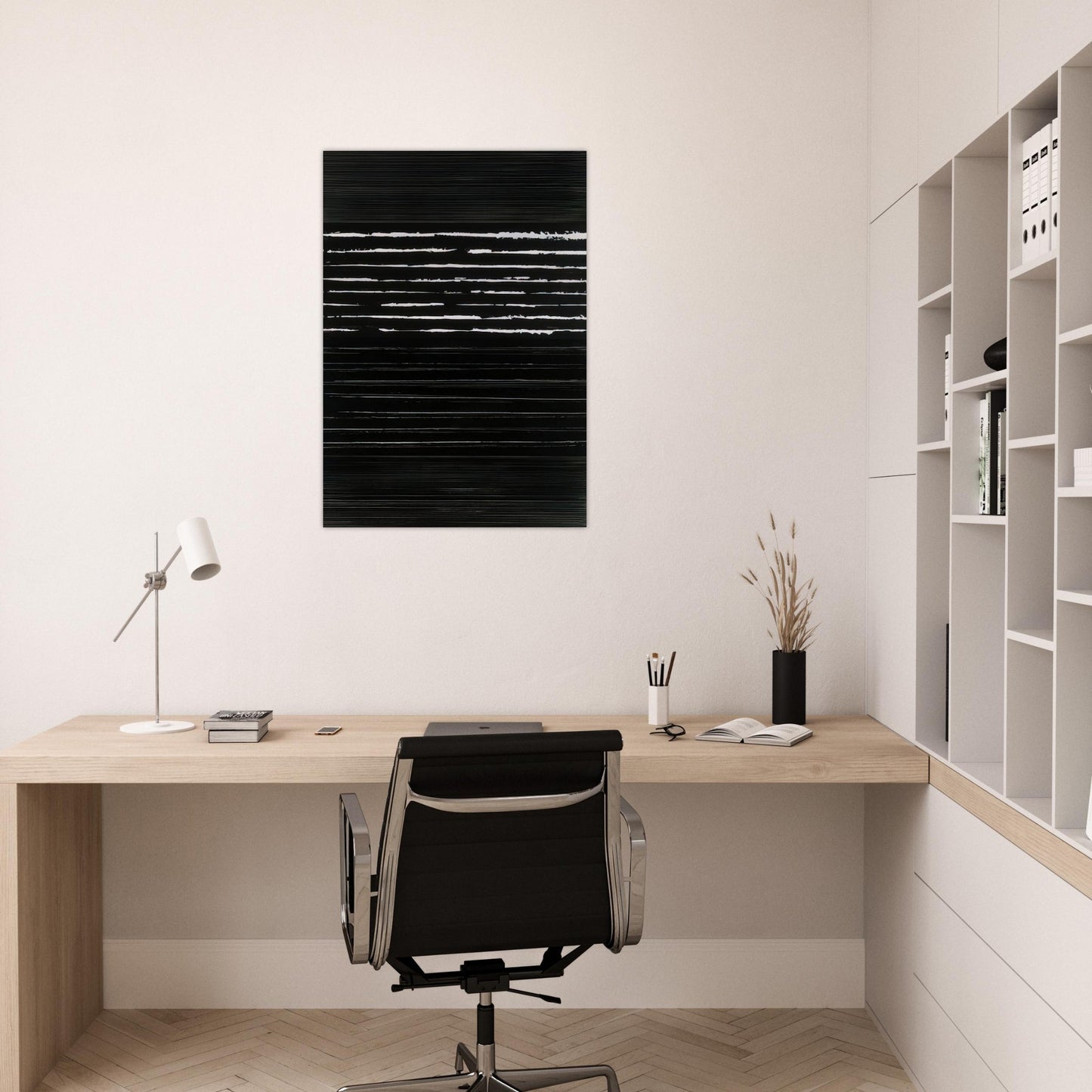 Peinture 324 x 181 cm, 14 mars 1999 Polyptyque - 1999 - Pierre Soulages Brushed Aluminum Print - 70x100 cm / 28x40 inches | Pierre Soulages Aluminum Print | Pierre Soulages Prints