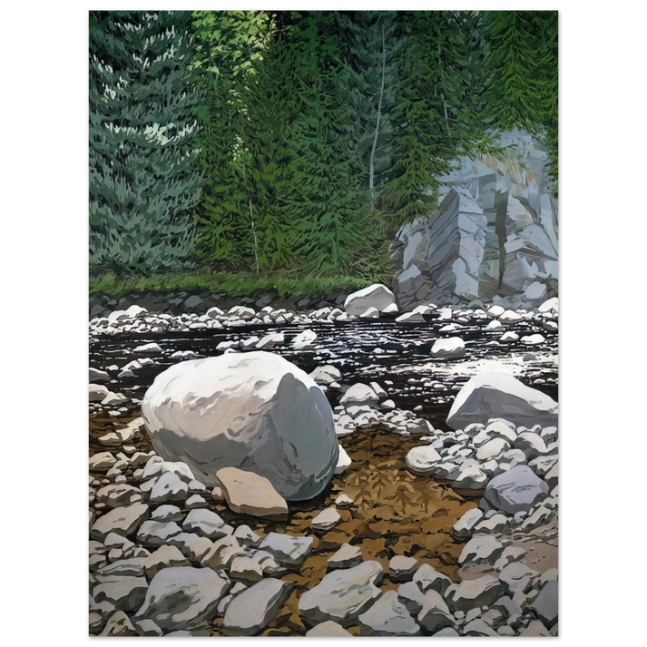 Neil Welliver - Lower Ducktrap - 1978 75x100 cm / 30x40inches Fine Art Poster