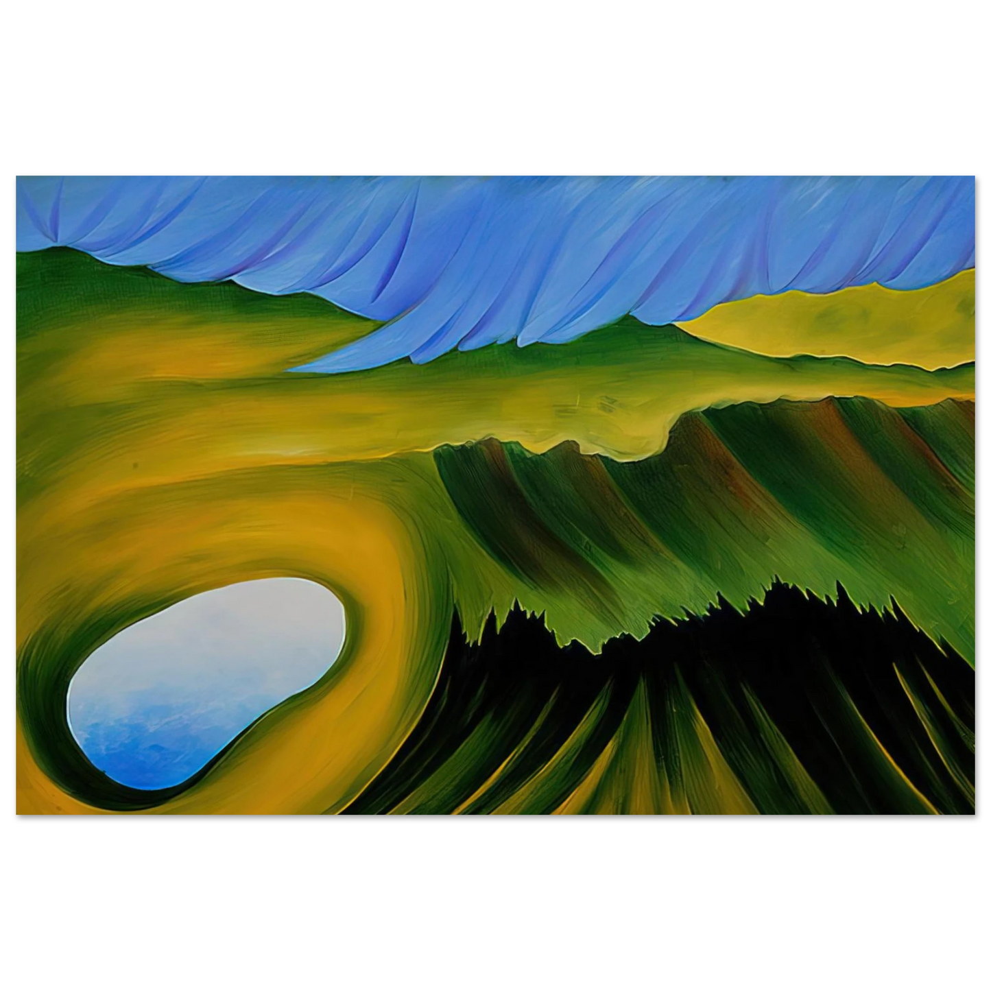 Georgia O'Keeffe - Mountains and Lake Fine Art Poster