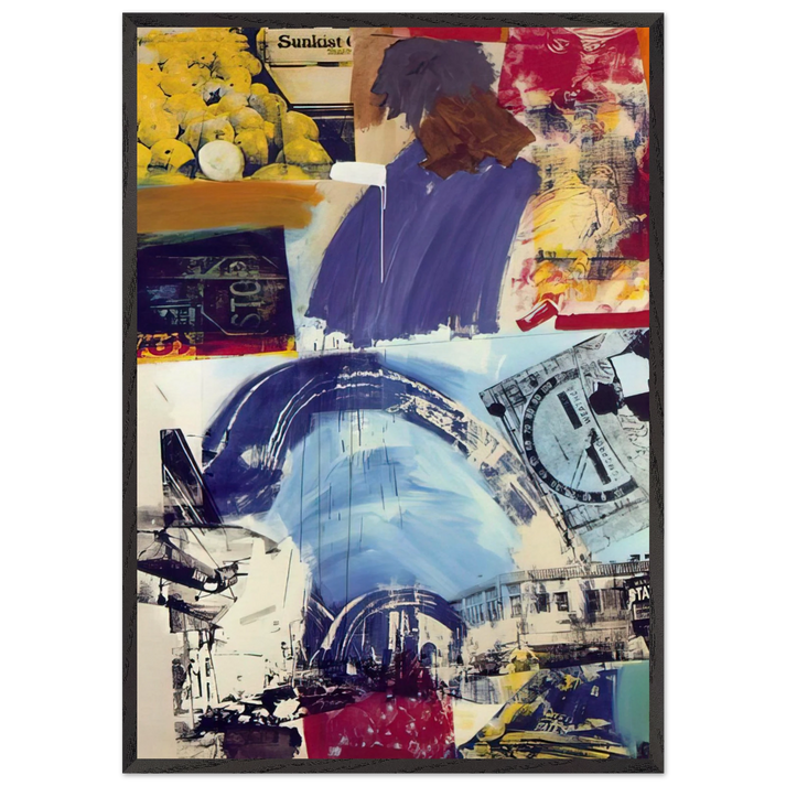 HARBOR - Robert Rauschenberg 70x100 cm / 28x40 inches Framed Art Print – Black Wooden Frame