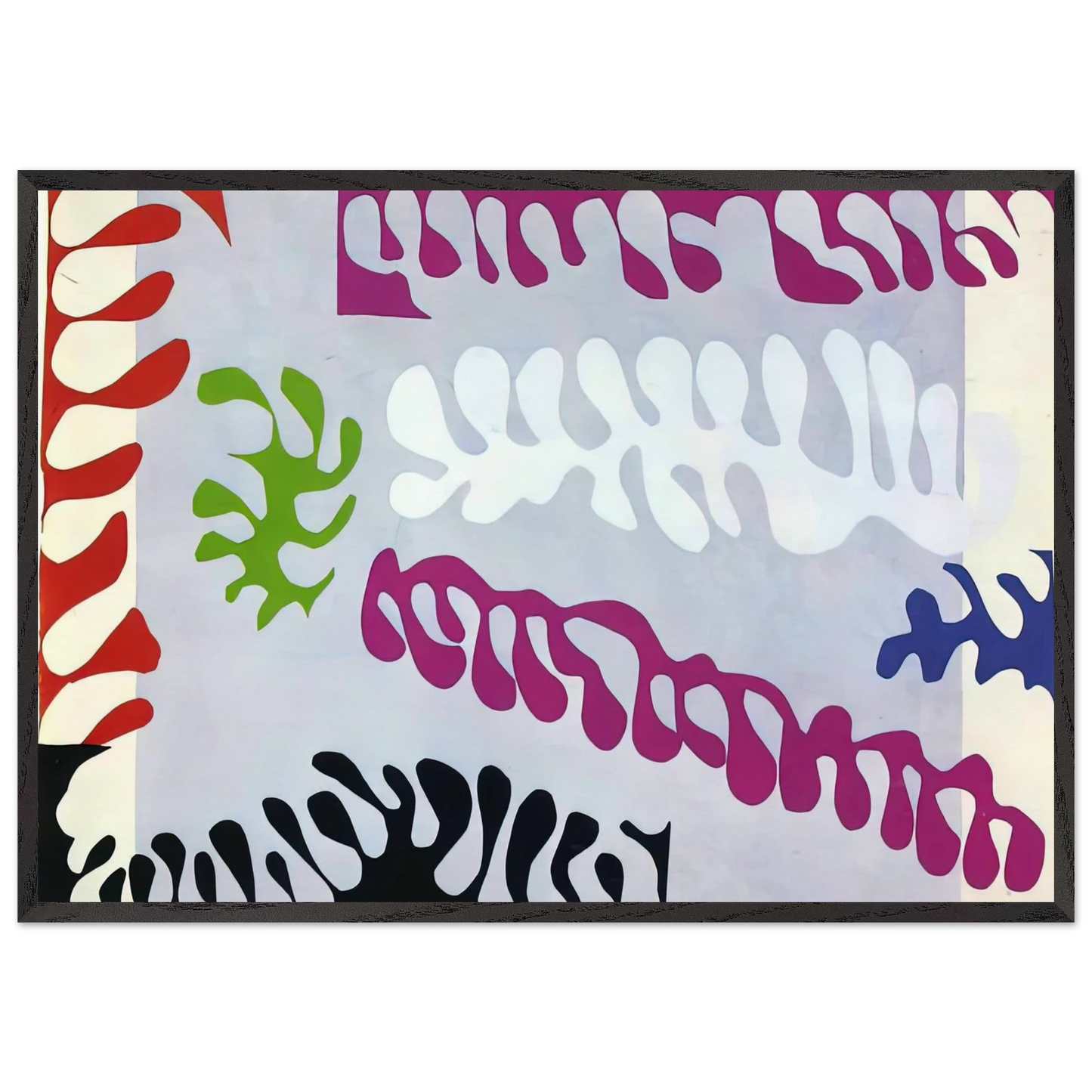 CUT OUTS 1 - Henri Matisse 70x100 cm / 28x40 inches Framed Art Print – Black Wooden Frame