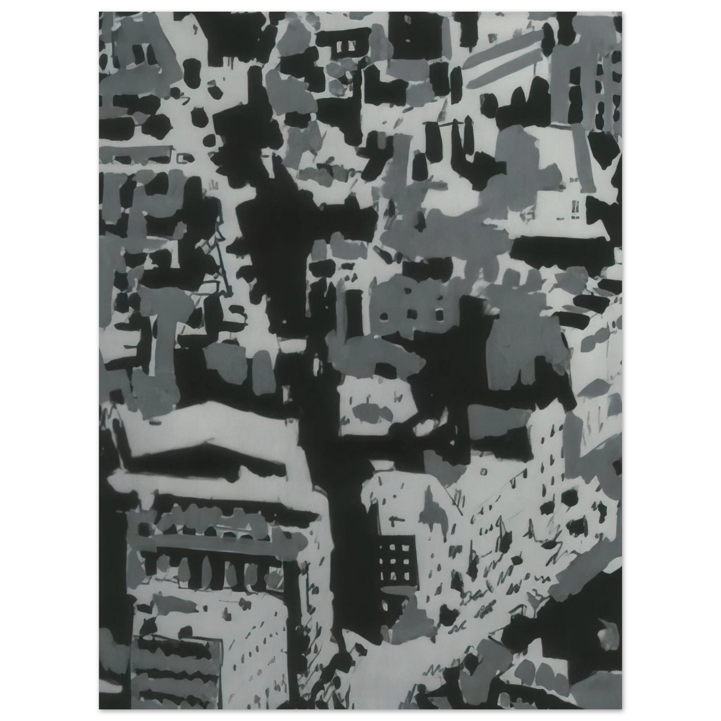 Gerhard Richter - TOWNSCAPE P2 1968 75x100 cm / 30x40inches Fine Art Poster