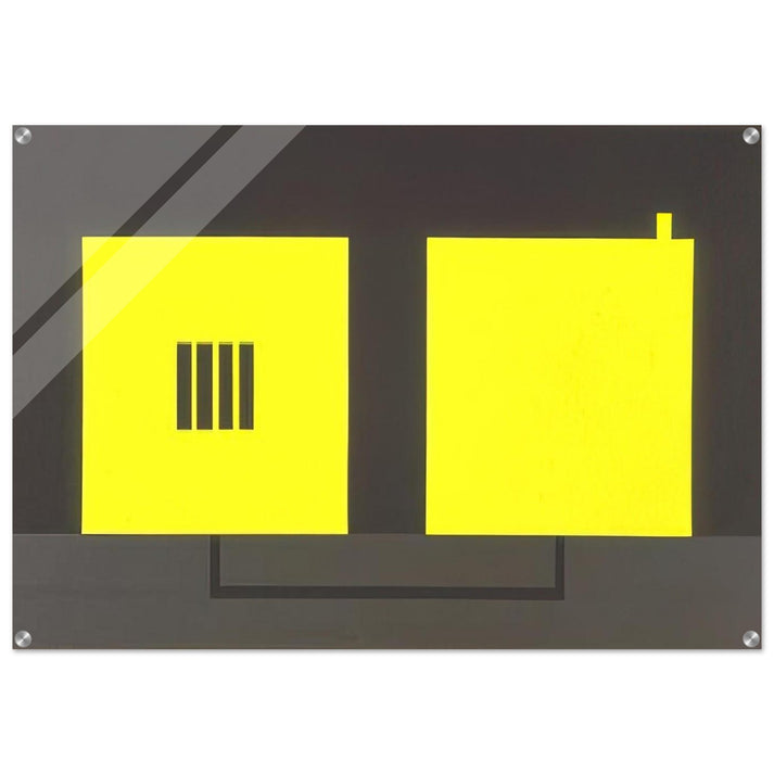 Prison Cell with Smokestack Conduit - 1985 - Peter Halley Acrylic Print - 70x100 cm / 28x40″ inches | Peter Halley Wall Art | Peter Halley Prints