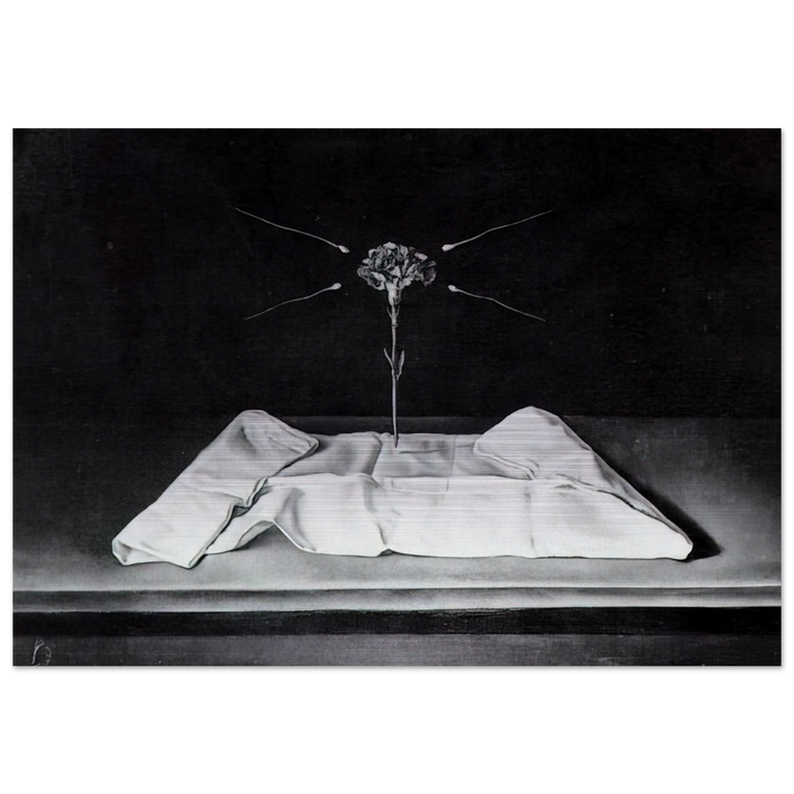 MYSTICAL CARNATION 1951 - Salvador Dali Brushed Aluminum Print - 70x100 cm / 28x40 inches | Salvador Dali Aluminum Print | Salvador Dali Prints