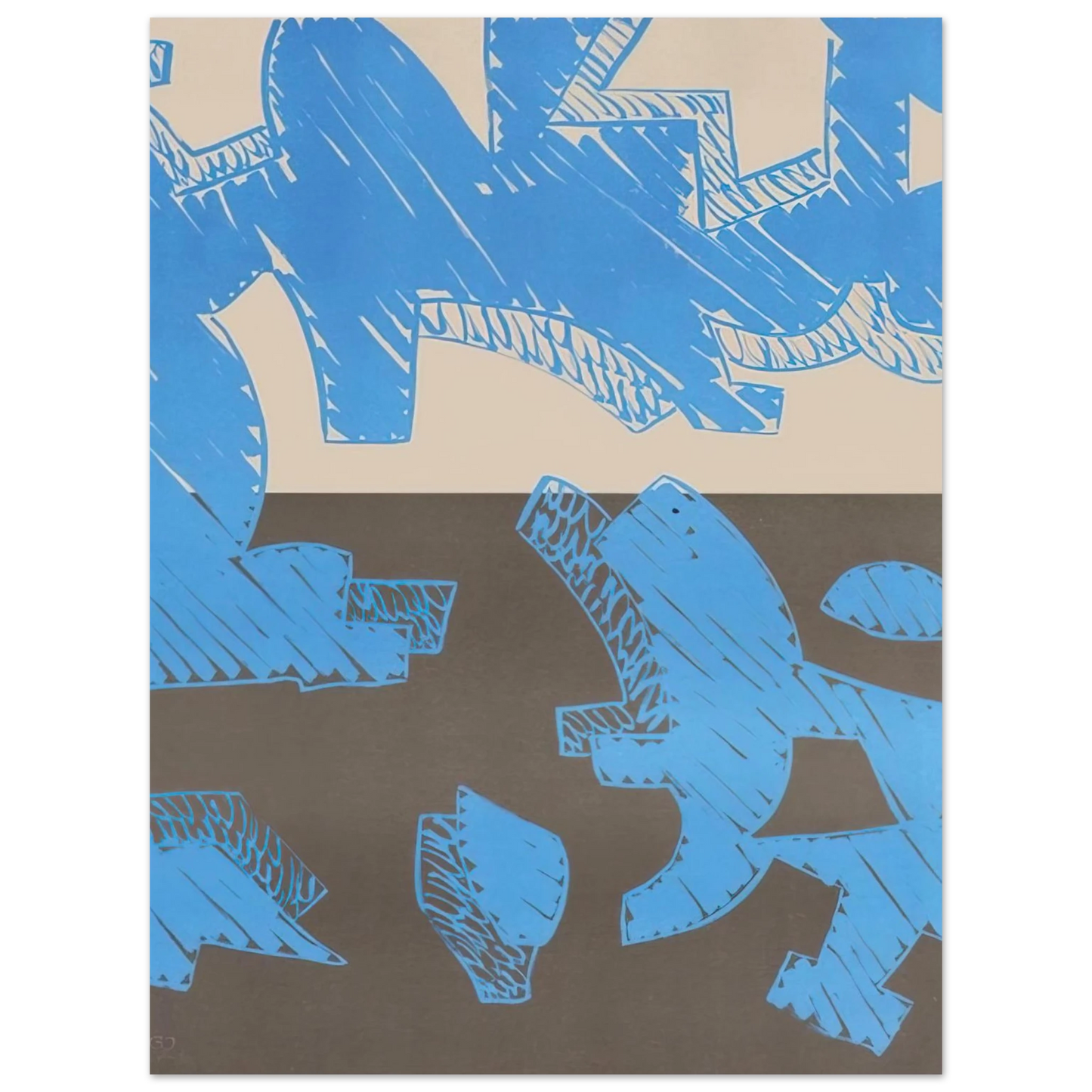 Carla Accardi - Blu - 2000 75x100 cm / 30x40inches Fine Art Poster
