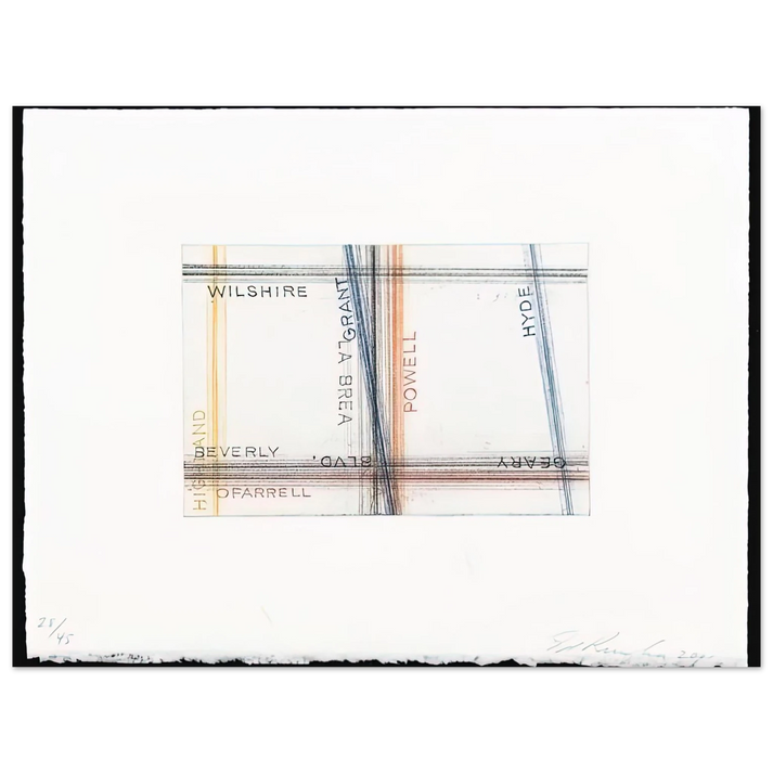 Edward Ruscha - GRANT FROM LOS FRANCISCO SAN ANGELES PORTFOLIO 75x100 cm / 30x40inches Fine Art Poster