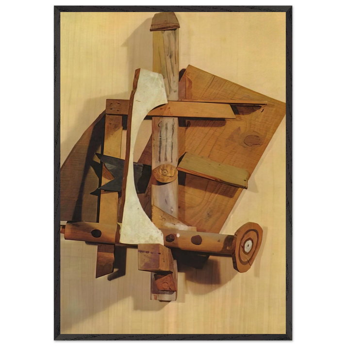 Mandolin - Pablo Picasso 70x100 cm / 28x40 inches Framed Art Print – Black Wooden Frame