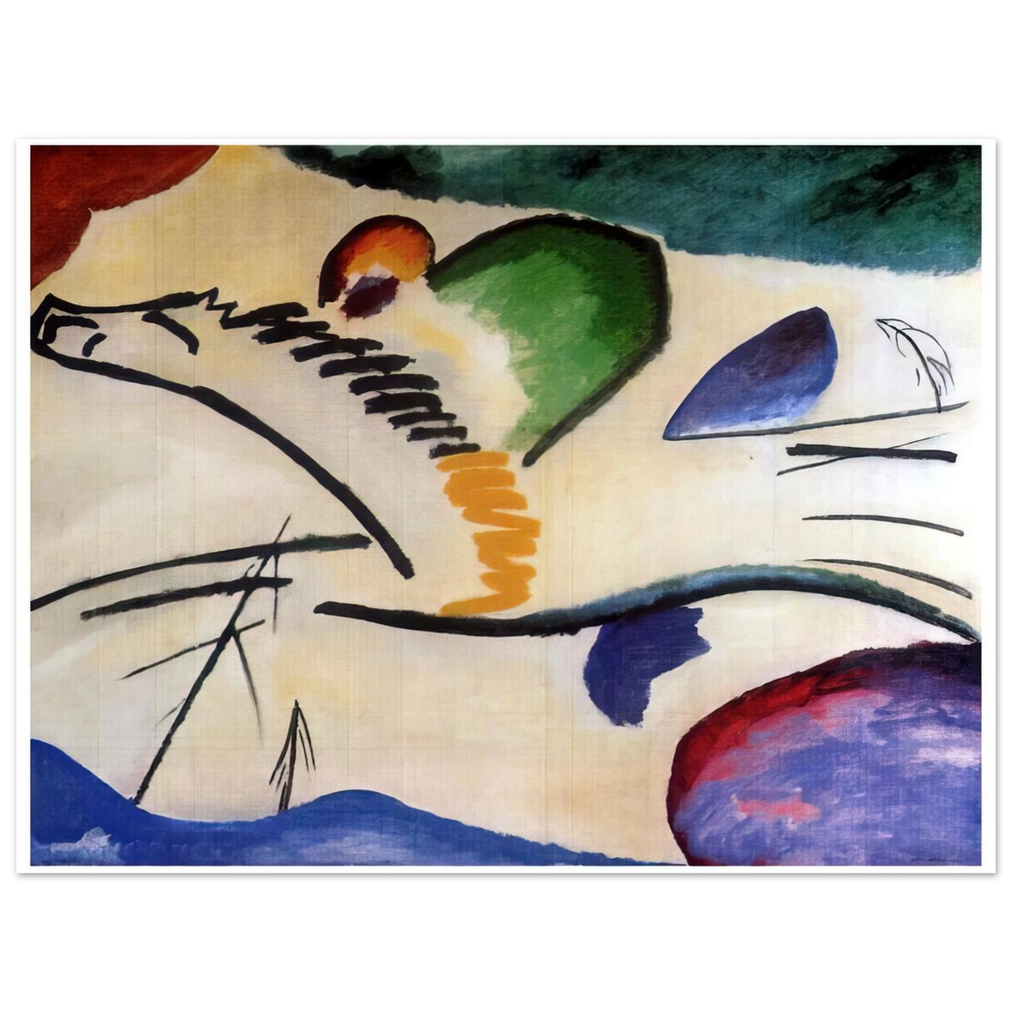 Wassily Kandinsky - LYRICAL LYRICS 1911 75x100 cm / 30x40inches Fine Art Poster