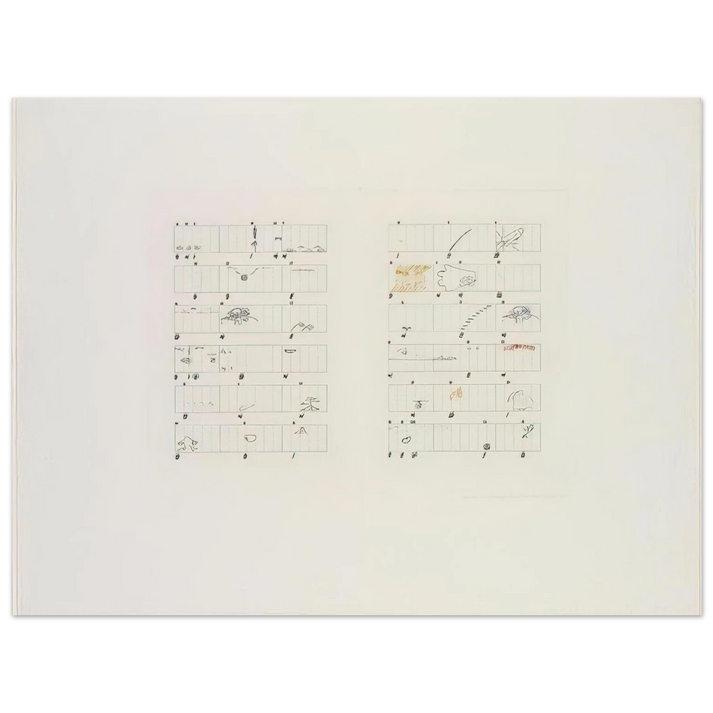 John Cage - Score Without Parts 40 Drawings by ThoreauTwelve Haiku - 1978 75x100 cm / 30x40inches Fine Art Poster