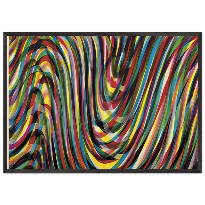 Horizontal Wavy Lines - Sol LeWitt 70x100 cm / 28x40 inches Framed Art Print – Black Wooden Frame