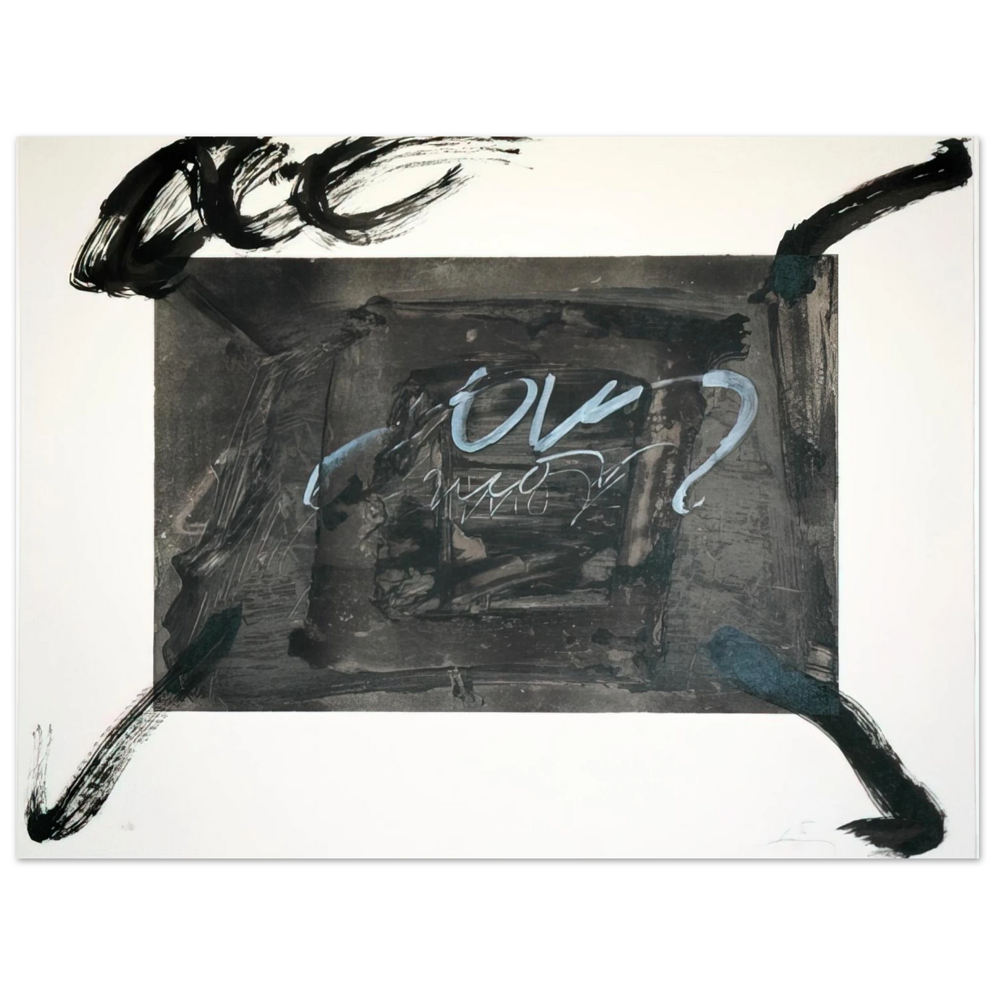 Antoni Tapies - QUATRE GESTES NOIRS 1983 75x100 cm / 30x40inches Fine Art Poster