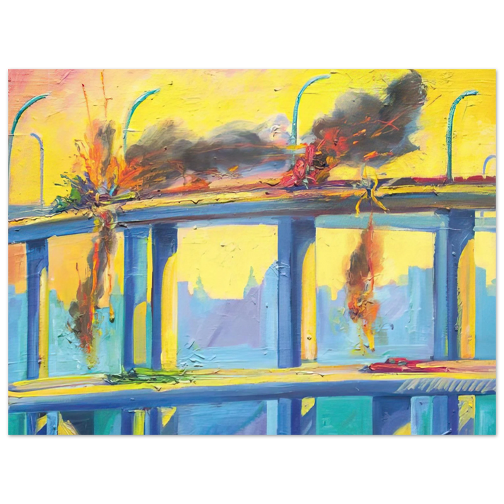 Carlos Almaraz - Sunset Crash - 1982 75x100 cm / 30x40inches Fine Art Poster