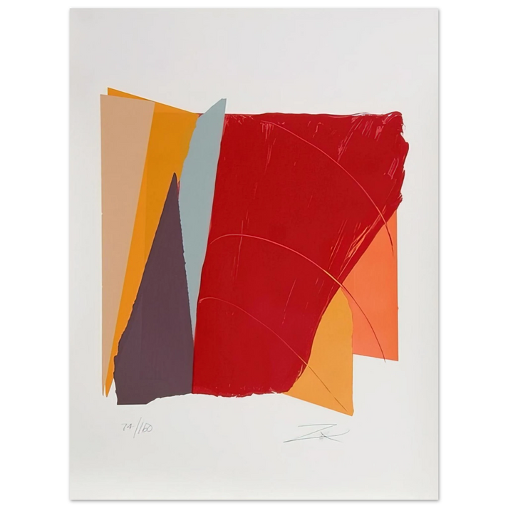 Larry Zox - Red Line I - 1979 75x100 cm / 30x40inches Fine Art Poster