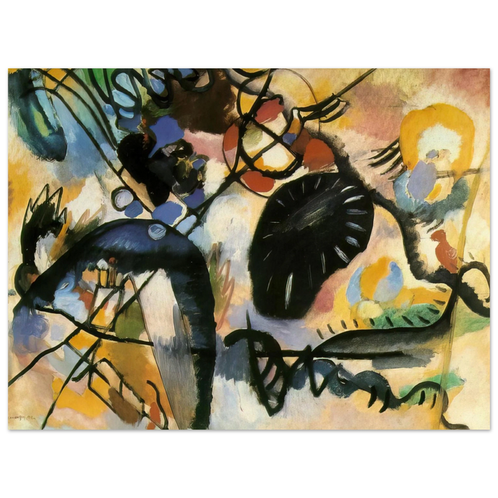 Wassily Kandinsky - BLACK SPOT 1912 75x100 cm / 30x40inches Fine Art Poster