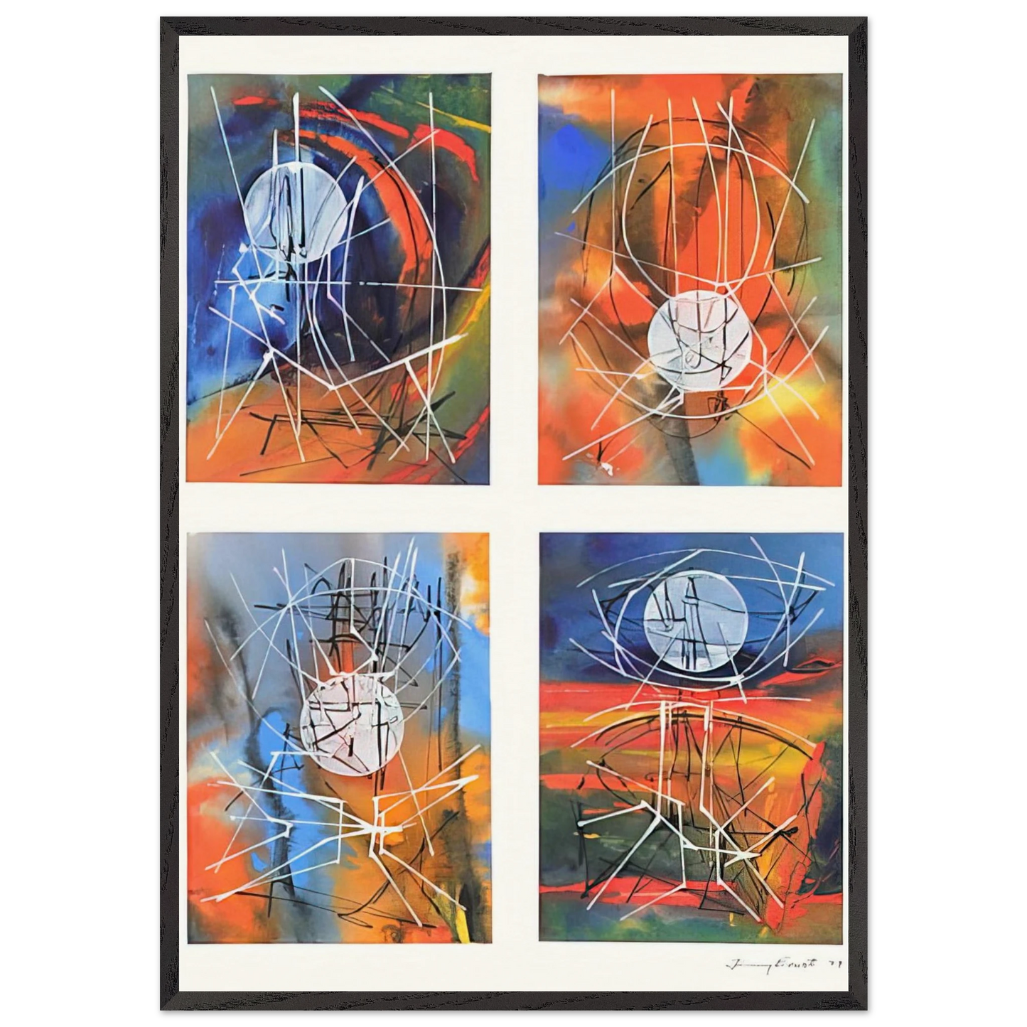 Four Days - 1979 - Jimmy Ernst 70x100 cm / 28x40 inches Framed Art Print – Black Wooden Frame