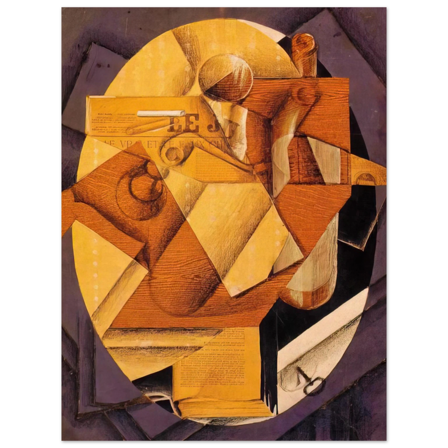 Juan Gris - THE TABLE 1914 75x100 cm / 30x40inches Fine Art Poster