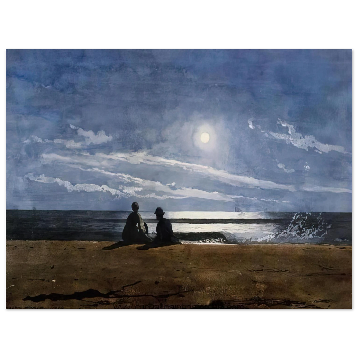 Winslow Homer - MOONLIGHT 75x100 cm / 30x40inches Fine Art Poster