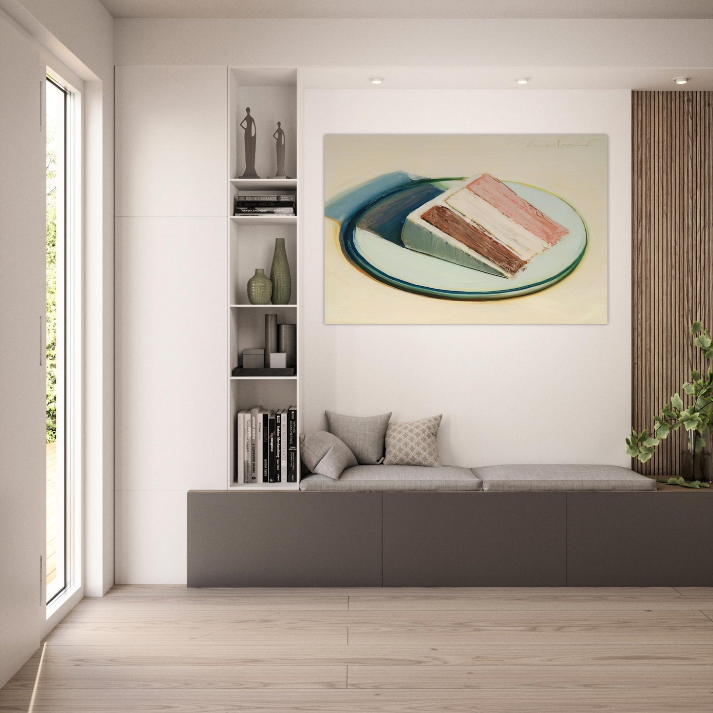 Cake Slice - 1979 - Wayne Thiebaud Art Prints - 100x150 cm / 40x60″ inches | Wayne Thiebaud Poster | Wayne Thiebaud Prints