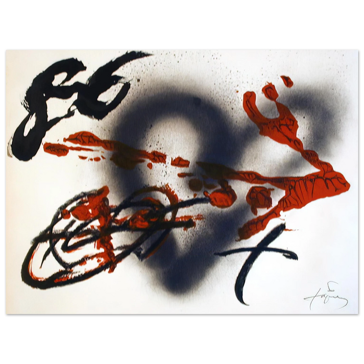 Antoni Tapies - COEUR ET FLECHE 1985 75x100 cm / 30x40inches Fine Art Poster