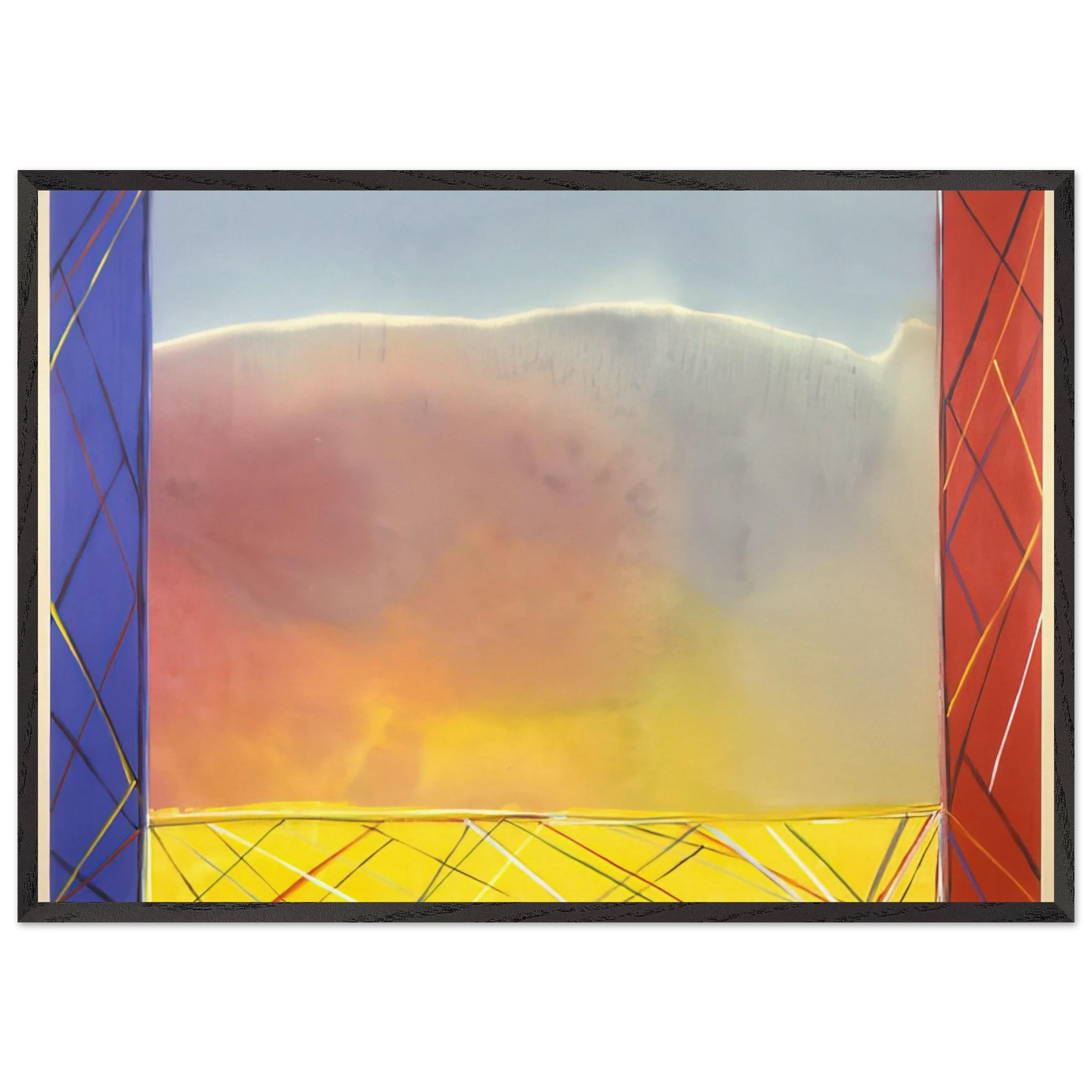 Winds Of Samoa - 1988 - Ronnie Landfield 70x100 cm / 28x40 inches Framed Art Print – Black Wooden Frame