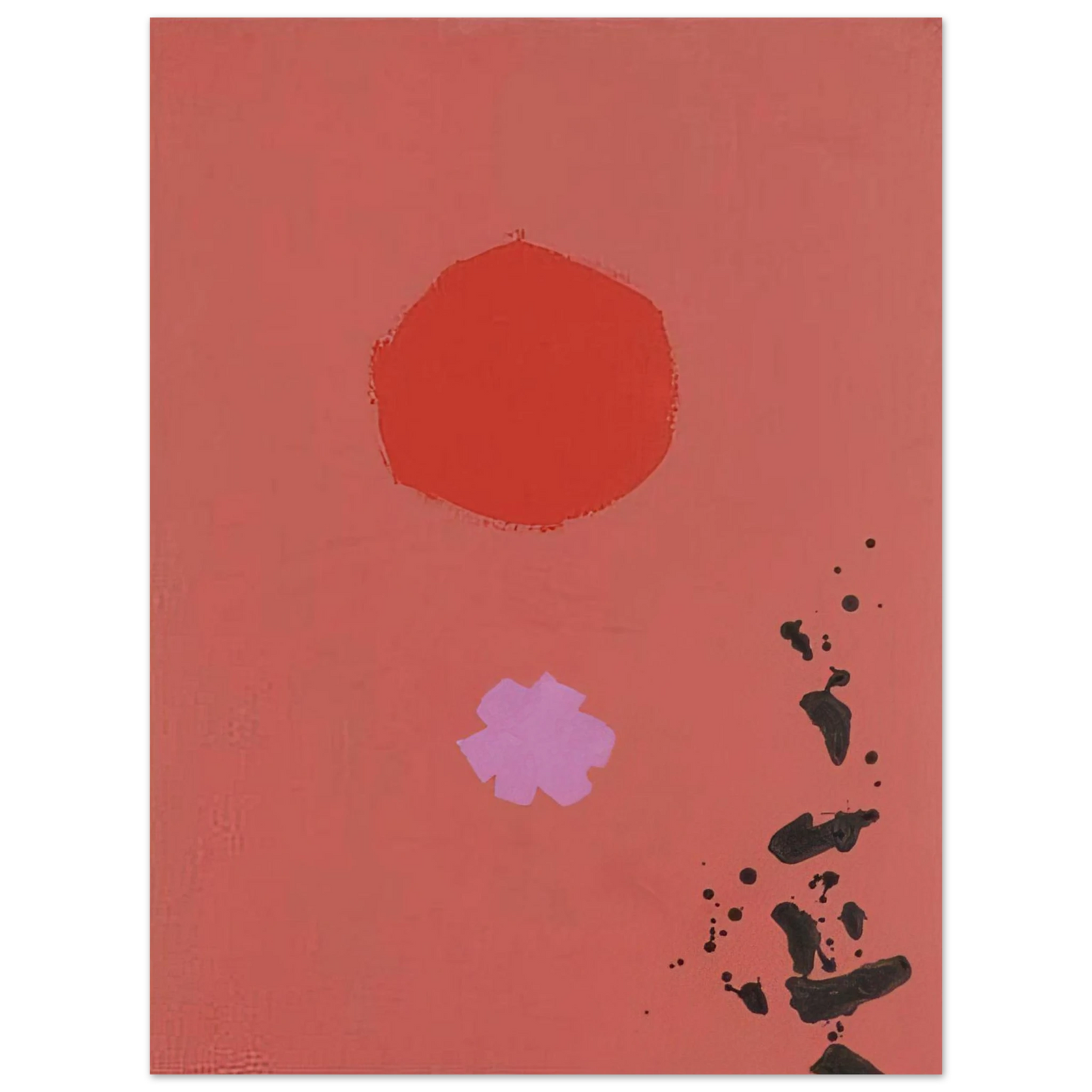 Adolph Gottlieb - Orange and Lavender No. 72 - 1970 75x100 cm / 30x40inches Fine Art Poster