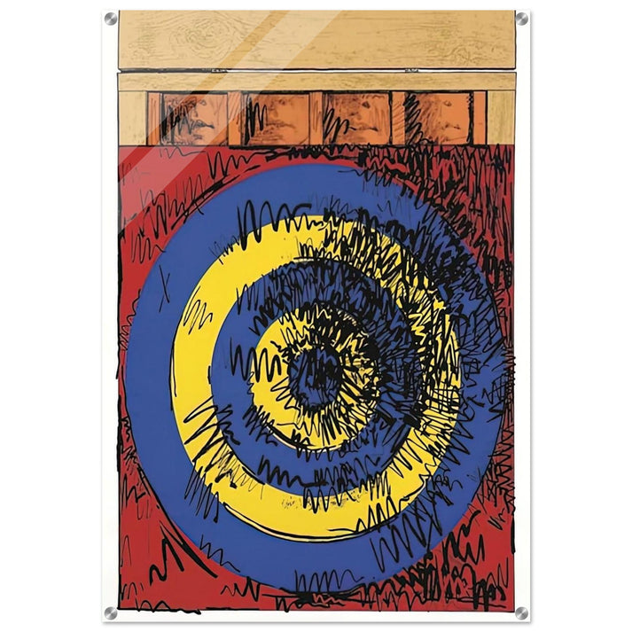 TARGET WITH FOUR FACES ULAE 55 1968 - Jasper Johns Acrylic Print - 70x100 cm / 28x40″ inches | Jasper Johns Wall Art | Jasper Johns Prints